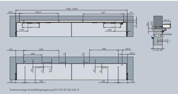 ECO Gleitschiene SR-EF BG - Edelstahl